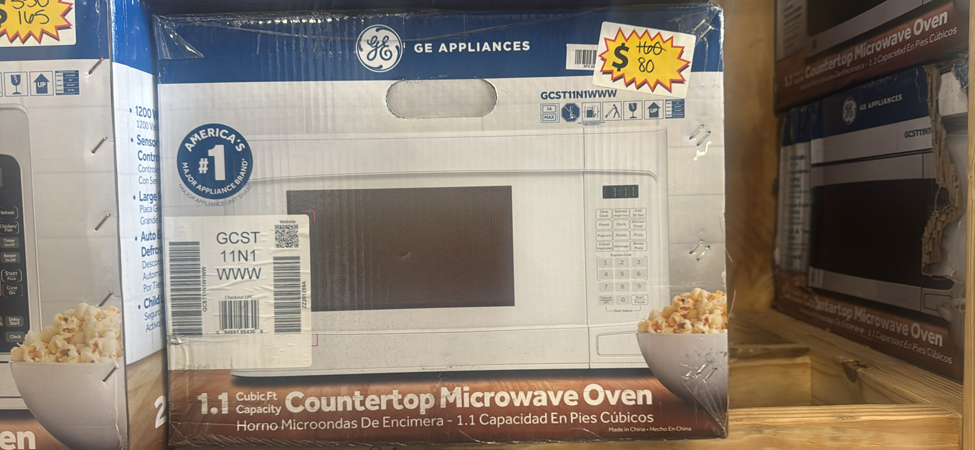 GE 1.1 Cu. Ft. Countertop Microwave  Compact | Powerful | Countertop Convenience
