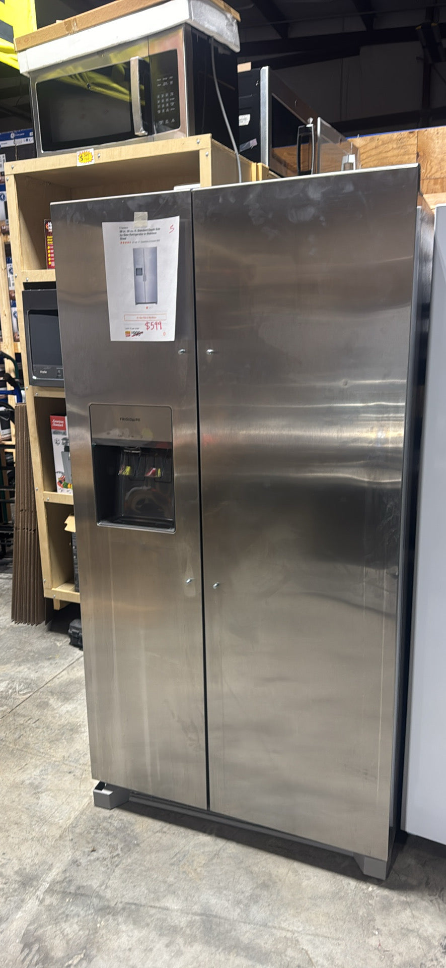 Frigidaire 36 in. 26 cu. ft. Side by Side Refrigerator – Stainless Steel