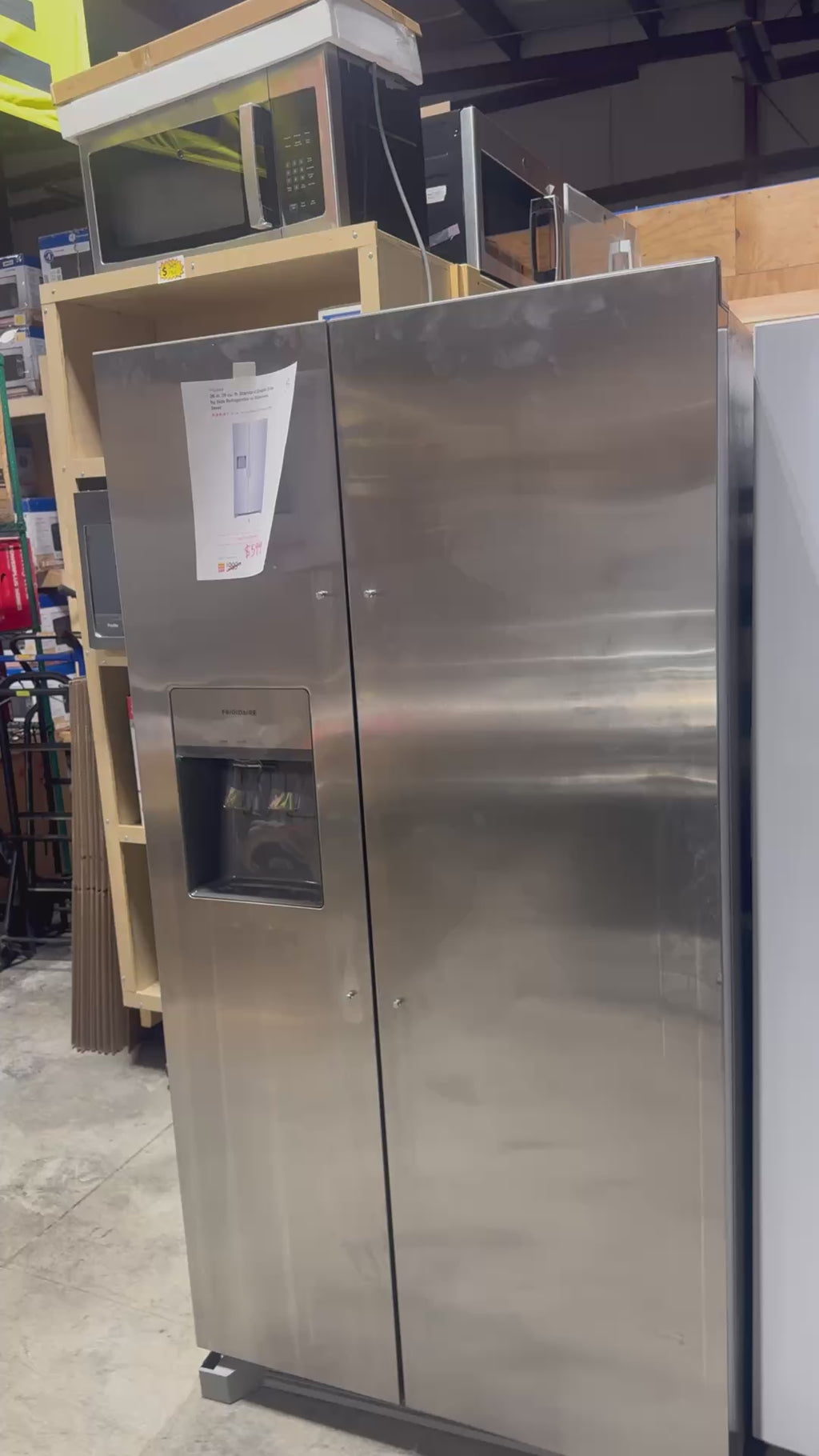 Frigidaire 36 in. 26 cu. ft. Side by Side Refrigerator – Stainless Steel