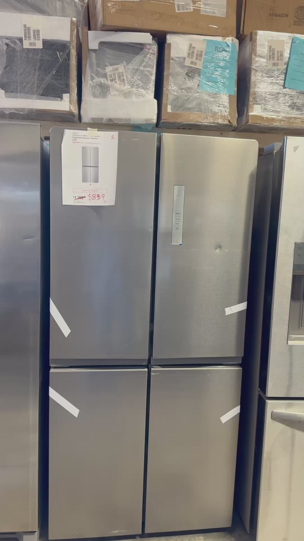 Frigidaire 17.4 cu. ft. 4-Door Refrigerator – Fingerprint-Resistant Stainless Steel