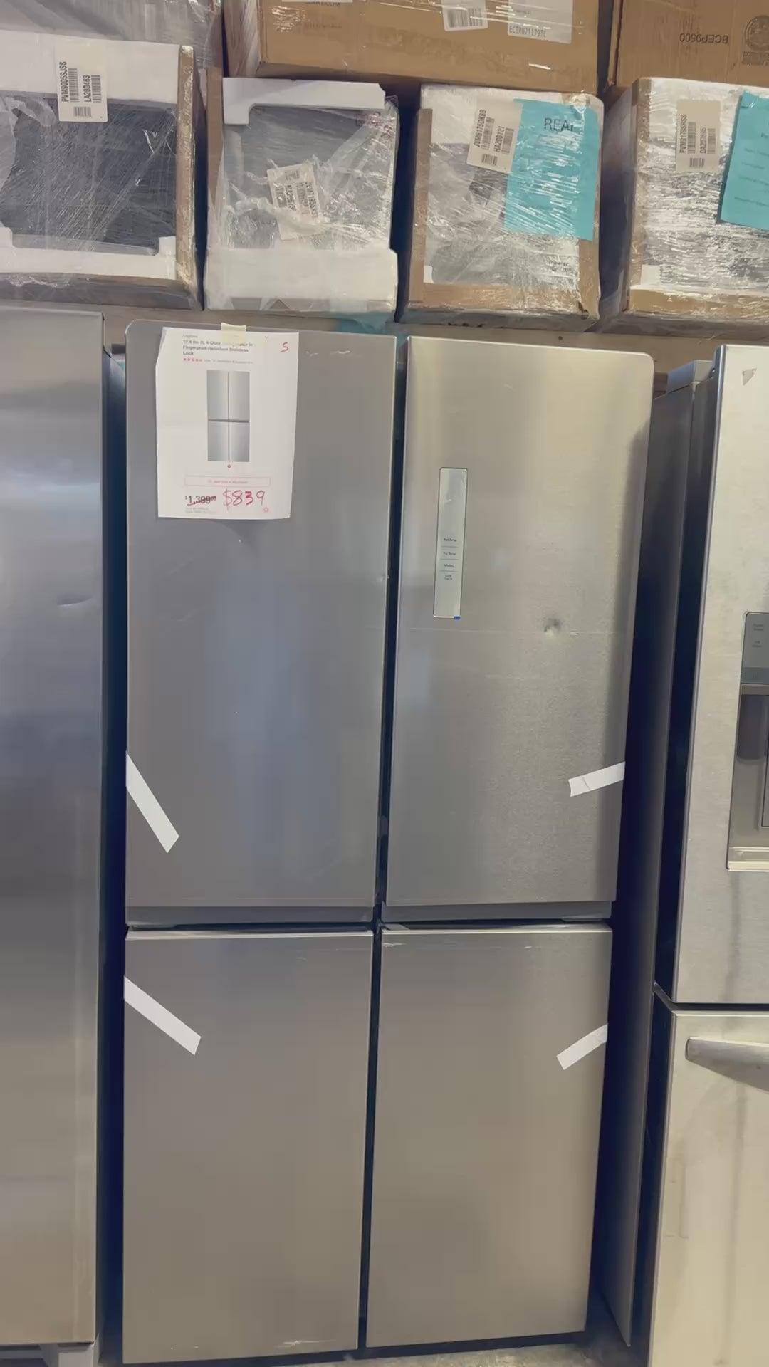 Frigidaire 17.4 cu. ft. 4-Door Refrigerator – Fingerprint-Resistant Stainless Steel