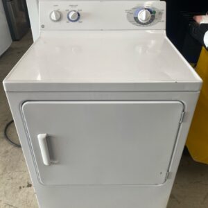 27-inch electric dryer with a 6.0 cu. ft. DuraDrum capacity, auto-dry control, and 4 heat selection