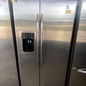 22.6 cubic-foot, counter-depth, stainless steel side-by-side refrigerator