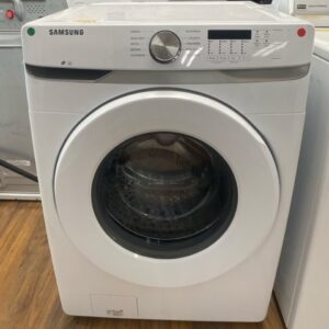 4.5 cu. ft. high-efficiency front-load washer known for its closet-depth fit (31.38" deep, 27" wide) and quiet operation