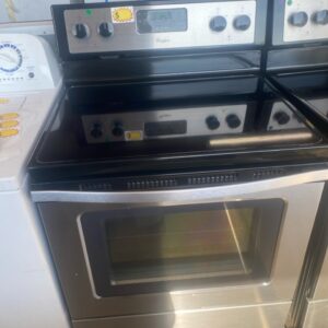 30-inch freestanding electric range featuring a 4.8 cu. ft. oven and a smooth ceramic glass cooktop