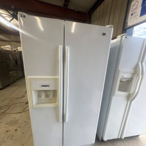 Maytag double door side-by-side white refrigerator