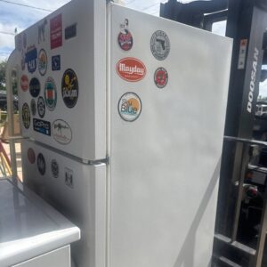 Register top freezer bottom refrigerator