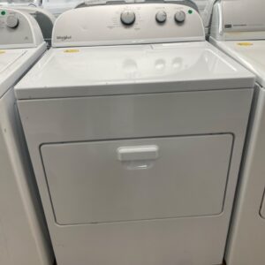7.0 cu. ft. electric top-load dryer featuring the AutoDry™ system, 14 drying cycles, and a wide-opening hamper door.