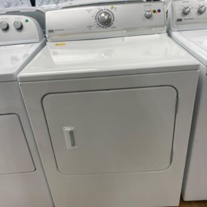 7.0 cu. ft. electric dryer featuring a rear-control panel, 15 drying cycles, and rotary knobs